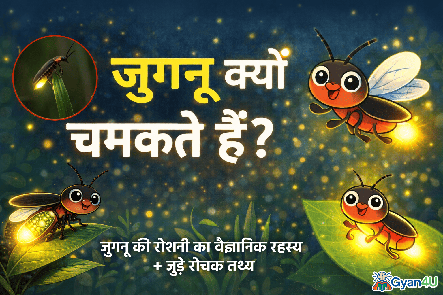 जुगनू रात में क्यों चमकते हैं?